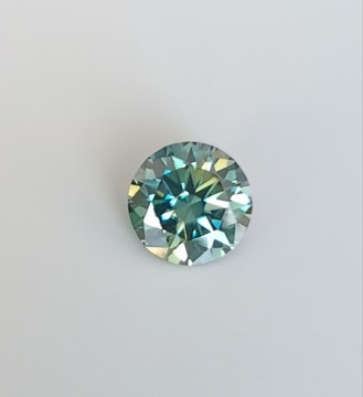 Zielony Moissanit 1.0 ct 6.5mm GRA CERTYFIKAT 