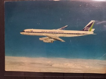 Pocztówka UTA French Airlines DC-8-62 Jet