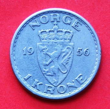 1 Korona  1956 r  -  Norwegia
