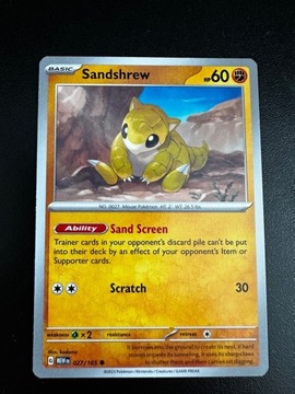 Karta Pokemon Sandshrew 027/151 MEW 151