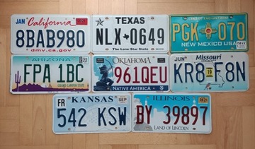 Route 66 - zestaw 8 oryginalnych tablic z USA 