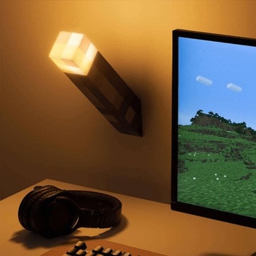 NOWA Lampa MINECRAFT Pochodnia na ścianę - lampka