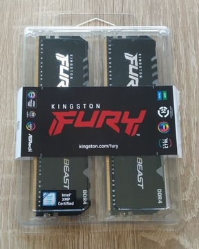 Pamięć Kingston Fury Beast RGB, DDR4, 16 GB, 3600