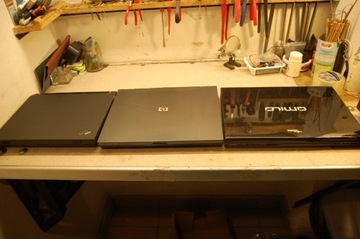 Laptopy Fujitsu, IBM, HP 3 szt