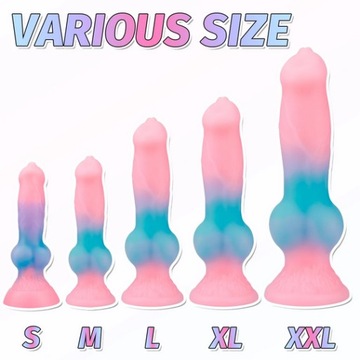 XL Dildo Luminous dog knot penis a'la BadDragon 