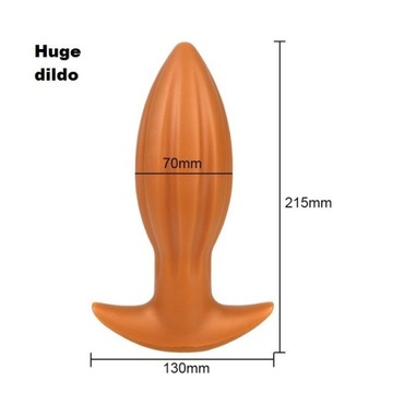 Huge Dildo Butt plug ogromy korek miękki 7cm Big