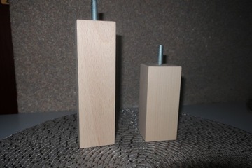 Nogi kwadratowe drewniane bukowe 15 cm 4,4 x 4,4cm