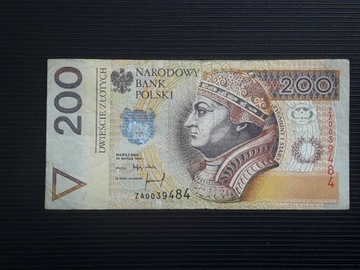 200 złotych PLN 1994 ZA0039484 s. 3+/4-