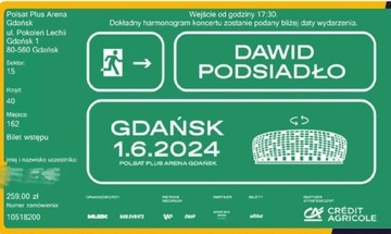 Bilet Dawid Podsiadło 01.06.2024