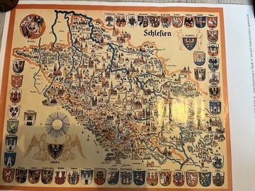 Mapa Śląska ok 1935r