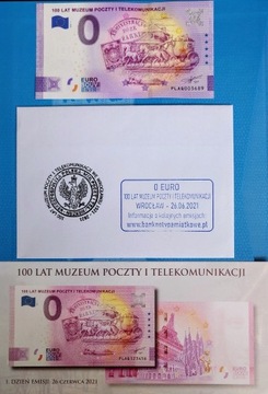 0 Euro 100 LAT MUZEUM POCZTY I TELEKOMUNIKACJI