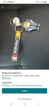 Breloczki pokemon różne rodzaje