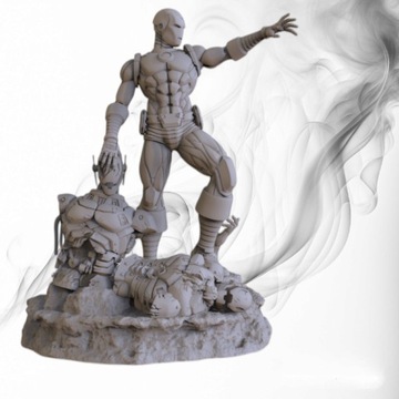 Figurka druk 3D żywica " Ultron - Ironman "- 120 mm