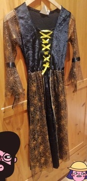 Kostium - suknia czarownicy 130-140 cm