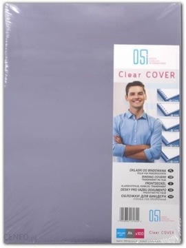 Okładki do bindowania A4 100szt. Clear COVER Przód