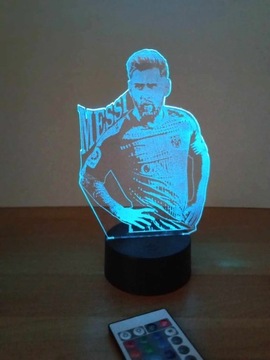 Lionel Messi Lampa LED piłkarz personalizacja