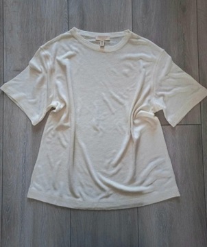 H&M lniana bluzka dsmska oversize r.S/M