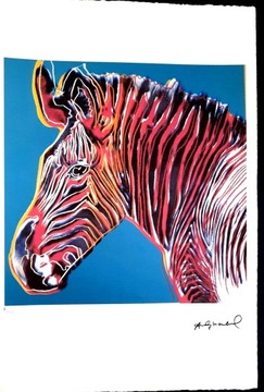 Andy Warhol Zebra sygn+num 57x38cm