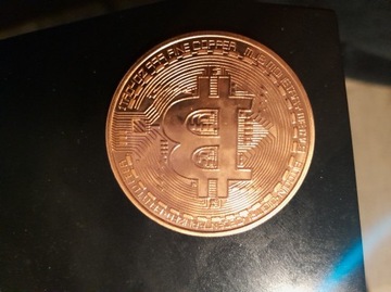 Bitcoin moneta kolekcjonerska BTC - platynowa