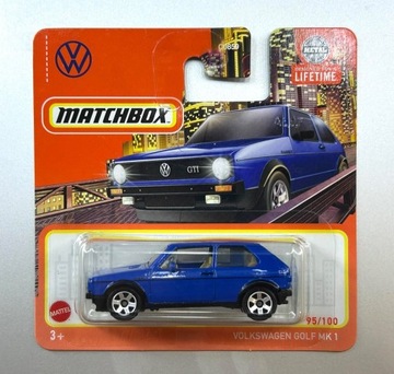 Unikatowy Volkswagen GOLF MK1 Blue Matchbox 1:64