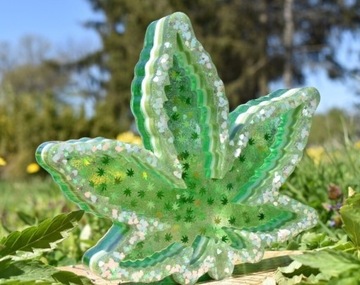 Popielniczka artystyczna Green02 Cannabis Art-hemp