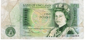 Anglia 1 Funt banknot obiegowy (1szt.+gratis)