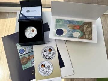 Mikołaj Kopernik moneta 50zł plus banknot 20zł