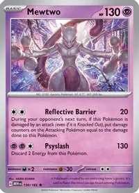 Mewtwo 151 MEW 150 / 165 Holo