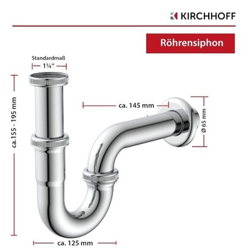 syfon rurowy, odpływ KIRCHHOFF 98801110 