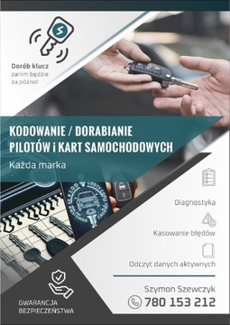 Piloty karty klucze immobilizer i diagnostyka