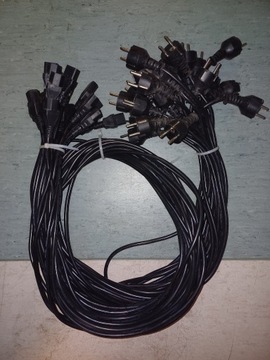 Kabel zasilający czarny, PE+N, 10/16A,250V, 1,8 m
