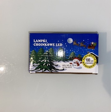 Lampki choinkowe 100 led białe zimne 