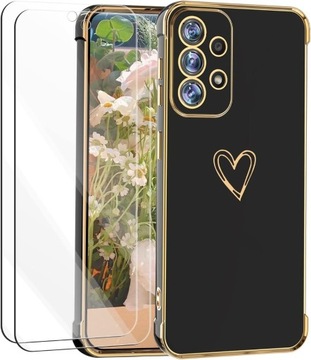 Samsung Galaxy A53 5G czarne etui TPU 2x szkło