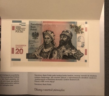 Banknot 20 zł 1050. rocznica Chrztu Polski 2015 