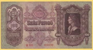 Węgry 100 pengo 1930 - E300