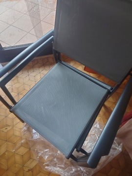 Krzesla aluminiowe 5 sztuk