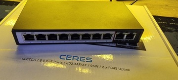 Switch PoE 8 PORT 2x Uplink, 96W Extralink Ceres