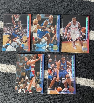 Unikatowe karty NBA 96’ Topps Stadium CLUB 5 szt.