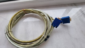 Kabel VGA do monitora 5m - sygnałowy gruby 