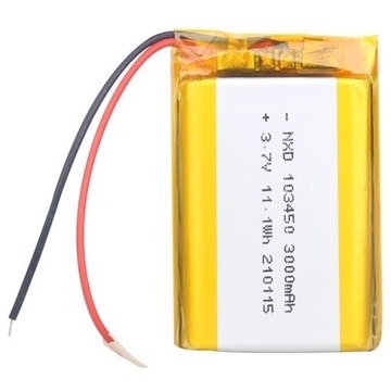 3.7 V 3000mah akumulator Li-Po 104050 