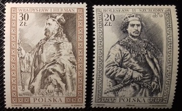 Polska-Fi 3079-3080 Poczet Krolow i Ksiazat Polsk.