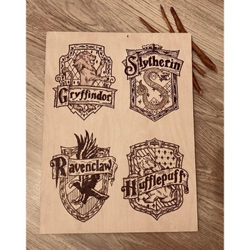 Obraz na drewnie, Harry Potter Domy Gryfindor 