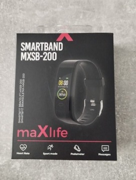 Nowy Smartband Maxlife MXSB-200 opaska czarna 