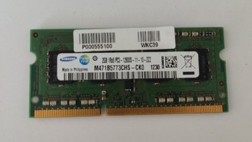 Pamięć RAM DDR3 Samsung 2GB PC3-12800S-11-10-ZZZ 