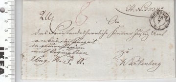 Niemcy BRESLAU Wartenberg koperta list 1846 rok