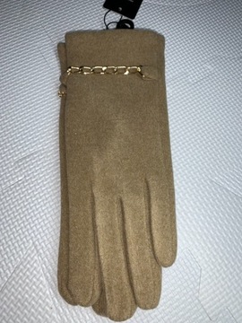 Eleganckie rękawiczki z łańcuszkiem 