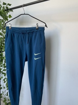 Spodnie Dresowe Nike Double Swoosh Niebieskie