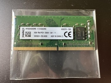 Pamięć RAM KINGSTON 8GB 1Rx8 PC4-2666V-SA1-11