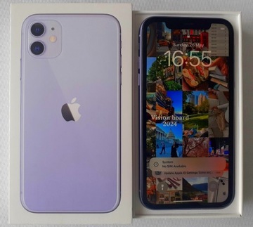 iPhone 11 fioletowy purple 64GB model A2111 stan idealny