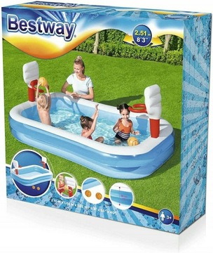 Basen dmuchany prostokątny Bestway 251x168x102 